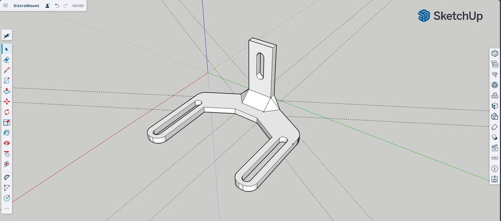 Mounting bracket to mount the left and right banks to the case using existing screw holes.