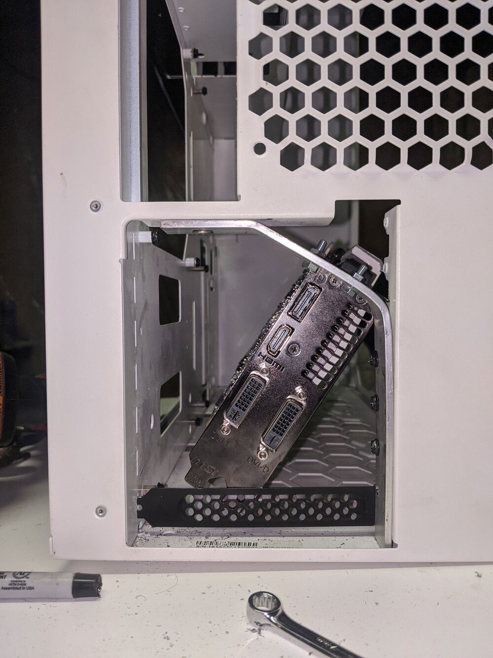 Making an angled GPU bracket