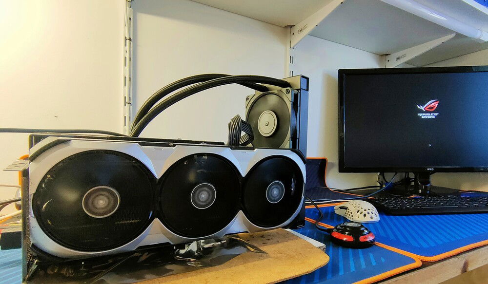 Initial testing of components & first boot outside of the case