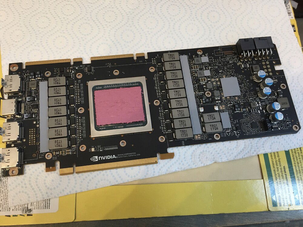 Gpu after shuntmod, ready to mount the waterblock