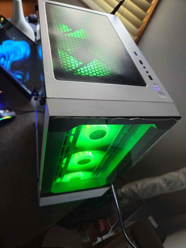 [b]Case:[/b] Zeus Gamdias White ARGB Gaming ATX Mid Tower Case

[b]OS:[/b] Microsoft Windows 11 Professional 64-bit

[b]Motherboard:[/b] MSI X570S EDGE MAX WIFI

[b]CPU:[/b] Ryzen 5900x 12 Cores / 24 Threads 4.80GHz

[b]Cooler:[/b] Black Thermaltake Water 3.0 360m Liquid Cooling

[b]FANS:[/b] 6x Black ARGB 120mm Case Fans [Addressable RGB]

[b]RAM:[/b] 32GB 3200Mhz Trident Z RGB Memory [4x 8GB]

[b]SSD M.2 #1:[/b] 1TB M.2 NMVe 4.0 Solid State Drive [Up To 4,800Mb/s]

[b]SSD N.2 #2:[/b] 1Tb M.2 NVMe Solid State Drive Under Motherboard Heatsink

[b]GPU:[/b] Black Zotac Gaming Twin Edge GeForce RTX 3060 Ti 8GB OC 256-bit

[b]PSU:[/b] Corsair CX850M Power Supply
[850 Watts Power Supply]

2.50GBps Onboard LAN / Wi-Fi 6E AX210 / Bluetooth 5.2

Custom Black Sleeved Power Cables, ARGB Controlled By MSI RGB Software See less