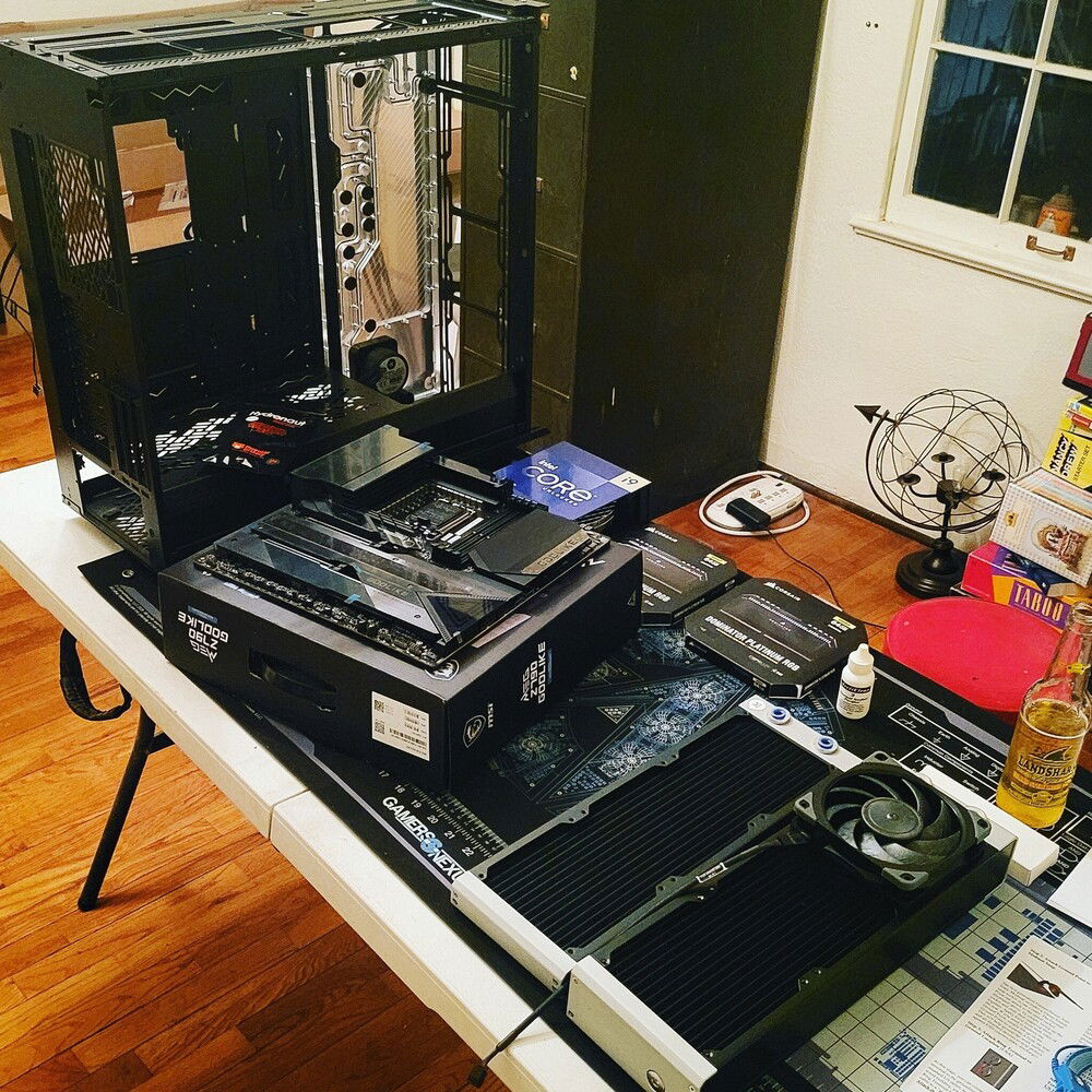 Work Area + Adult Beverage