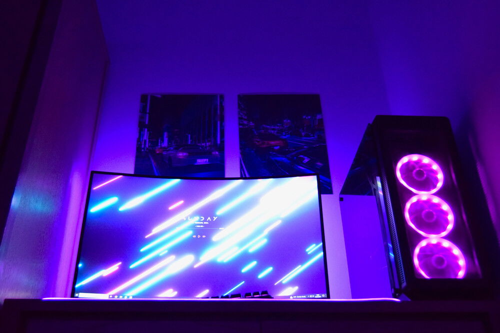 Pointing up view of build.