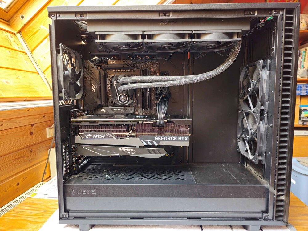 Installed the anti-sag bracket and tightened all screws. Decided to put the cable above instead of below so that it does not interfere with the anti-sag.