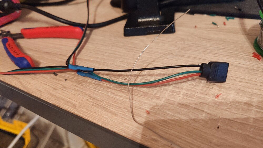 Soldering some wires for ARGB lighting