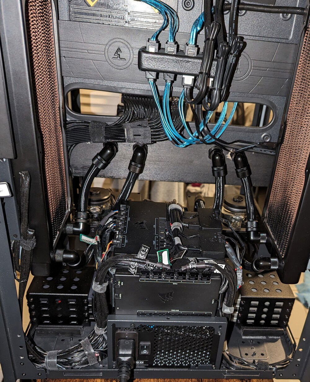 Corsair, Corsair, Corsair. I dislike having multiple control software on my system so everything is controlled with iCue with the only exception being MSI Afterburner for OSD