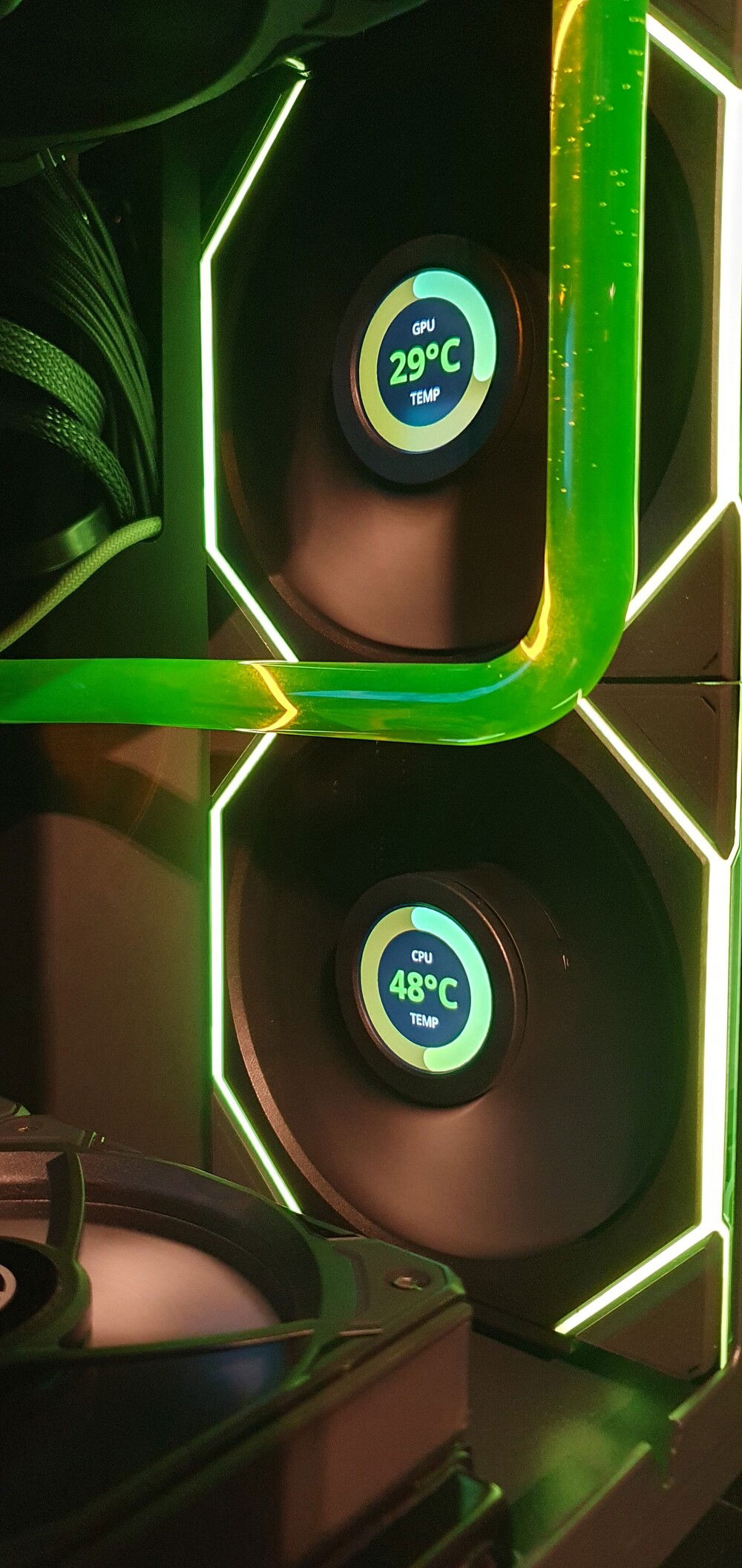 Might sand the tubes to give them a frosted look, hopefully make the coolant look a little more flat.