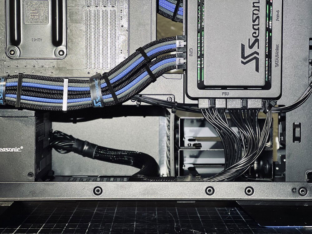 Even with the fan and RGB wires, there's still plenty of room for extra drives, controllers, etc.