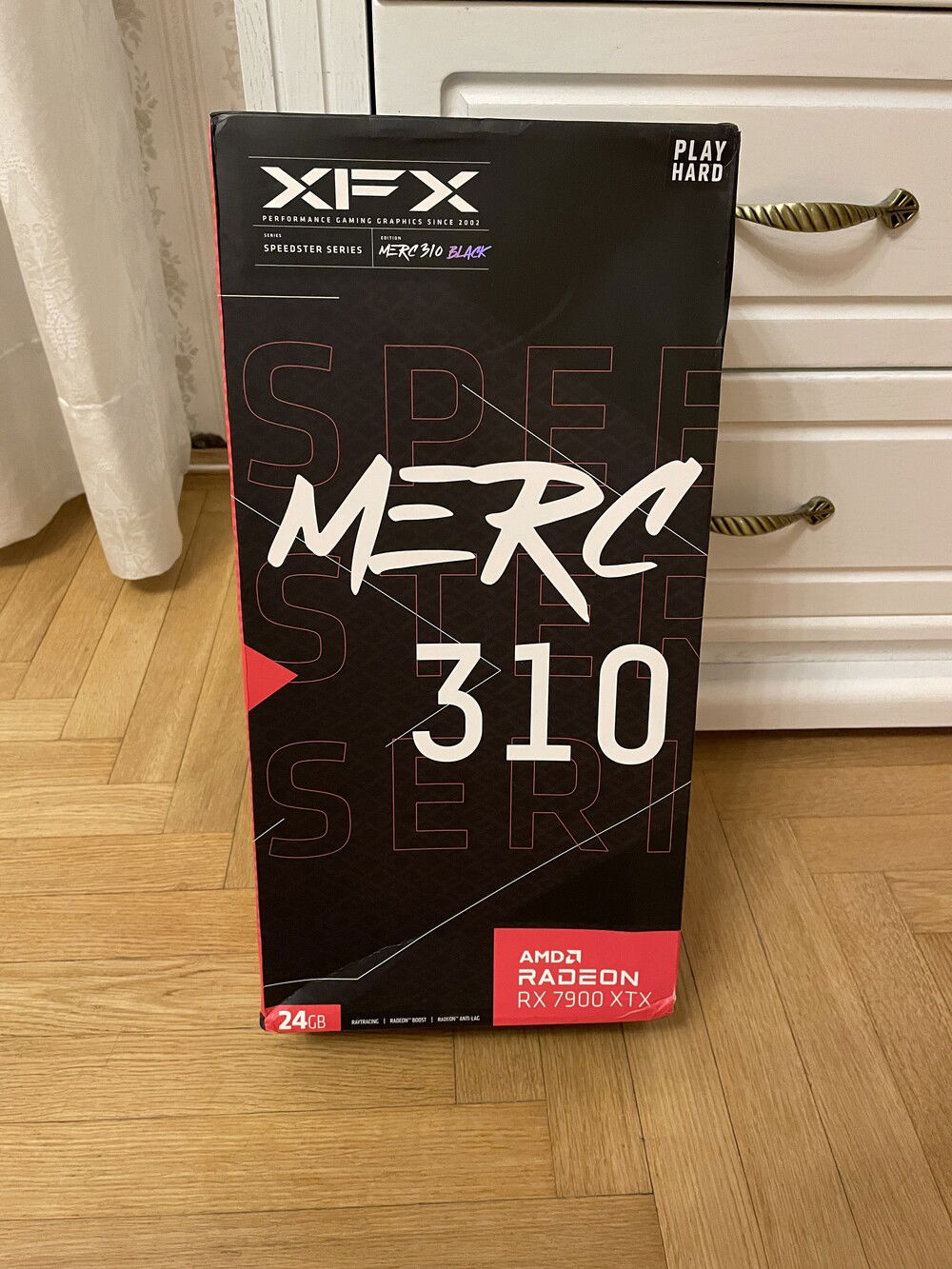 Meanwhile the work horse has arrived. XFX Merc 310 AMD Radeon 7900 XTX (that's a lot of Xs for sure).