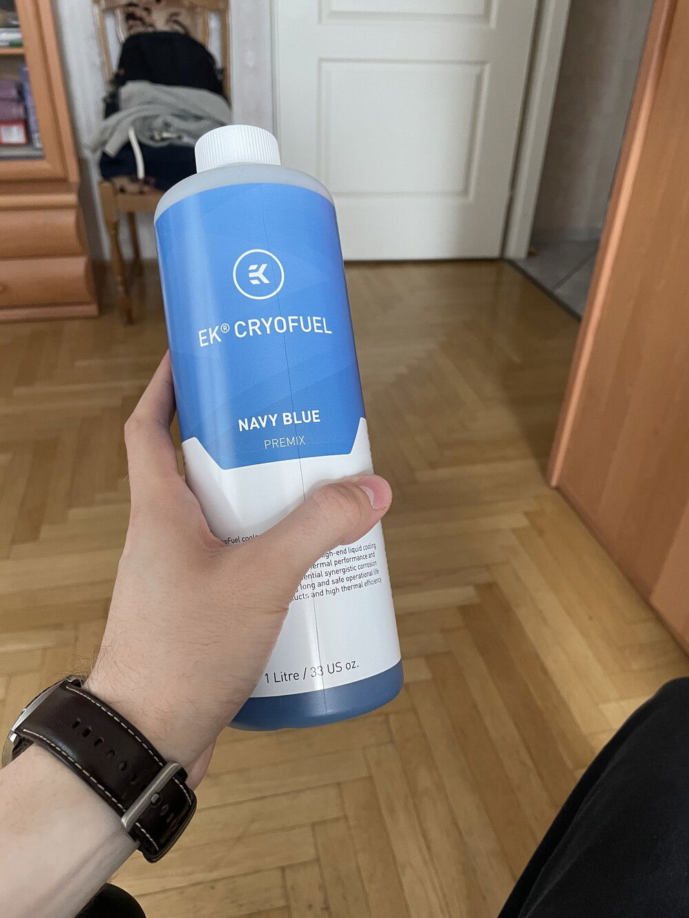 We are getting closer: about to fill the colored liquid.