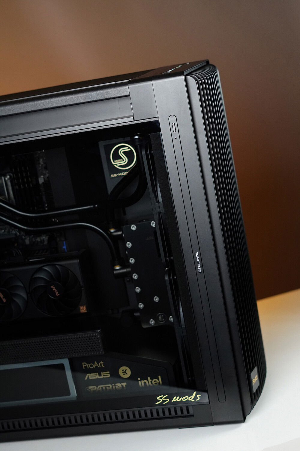 Asus CREATOR build by neSSa is finished, thank you partners and all of you who support my work. Enjoy in the final photos and video:
https://youtu.be/5qhL6rq7WsA?si=QbGSR9eH7sgEQQPG
https://youtu.be/5qhL6rq7WsA?si=QbGSR9eH7sgEQQPG
Hardware:
Asus ProArt PA602 Case
Asus ProArt Z790 Creator WiFi Motherboard
Asus ProArt RTX 4070 Graphics card
Asus TUF 1200w Power supply
Intel I9 14900KS
Patriot Signature Premium DDR5 4x24Gb 5600Mhz
Patriot VP4300 M2 4Tb
EK-Pro CPU WB 1700 CPU block
EK-Pro Pump Reservoir Manifold X3 D5
EK-Quantum Surface P360 - Black Edition
EK-Quantum Impulse 120 D-RGB
etc...