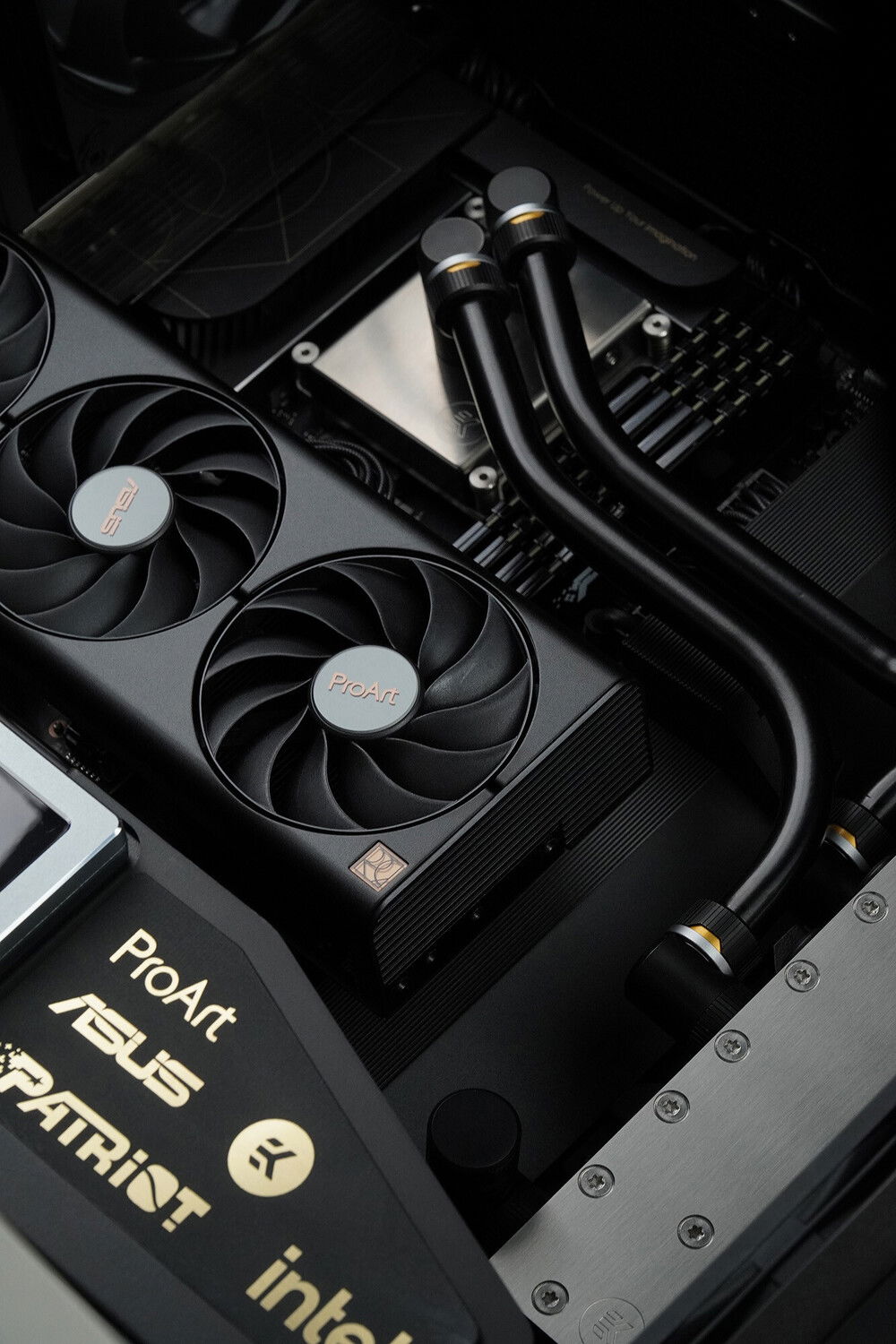 Asus CREATOR build by neSSa is finished, thank you partners and all of you who support my work. Enjoy in the final photos and video:
https://youtu.be/5qhL6rq7WsA?si=QbGSR9eH7sgEQQPG
https://youtu.be/5qhL6rq7WsA?si=QbGSR9eH7sgEQQPG
Hardware:
Asus ProArt PA602 Case
Asus ProArt Z790 Creator WiFi Motherboard
Asus ProArt RTX 4070 Graphics card
Asus TUF 1200w Power supply
Intel I9 14900KS
Patriot Signature Premium DDR5 4x24Gb 5600Mhz
Patriot VP4300 M2 4Tb
EK-Pro CPU WB 1700 CPU block
EK-Pro Pump Reservoir Manifold X3 D5
EK-Quantum Surface P360 - Black Edition
EK-Quantum Impulse 120 D-RGB
etc...