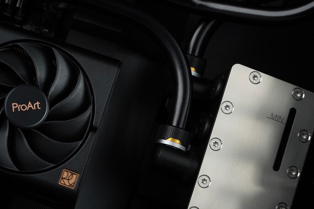 Asus CREATOR build by neSSa is finished, thank you partners and all of you who support my work. Enjoy in the final photos and video:
https://youtu.be/5qhL6rq7WsA?si=QbGSR9eH7sgEQQPG
https://youtu.be/5qhL6rq7WsA?si=QbGSR9eH7sgEQQPG
Hardware:
Asus ProArt PA602 Case
Asus ProArt Z790 Creator WiFi Motherboard
Asus ProArt RTX 4070 Graphics card
Asus TUF 1200w Power supply
Intel I9 14900KS
Patriot Signature Premium DDR5 4x24Gb 5600Mhz
Patriot VP4300 M2 4Tb
EK-Pro CPU WB 1700 CPU block
EK-Pro Pump Reservoir Manifold X3 D5
EK-Quantum Surface P360 - Black Edition
EK-Quantum Impulse 120 D-RGB
etc...