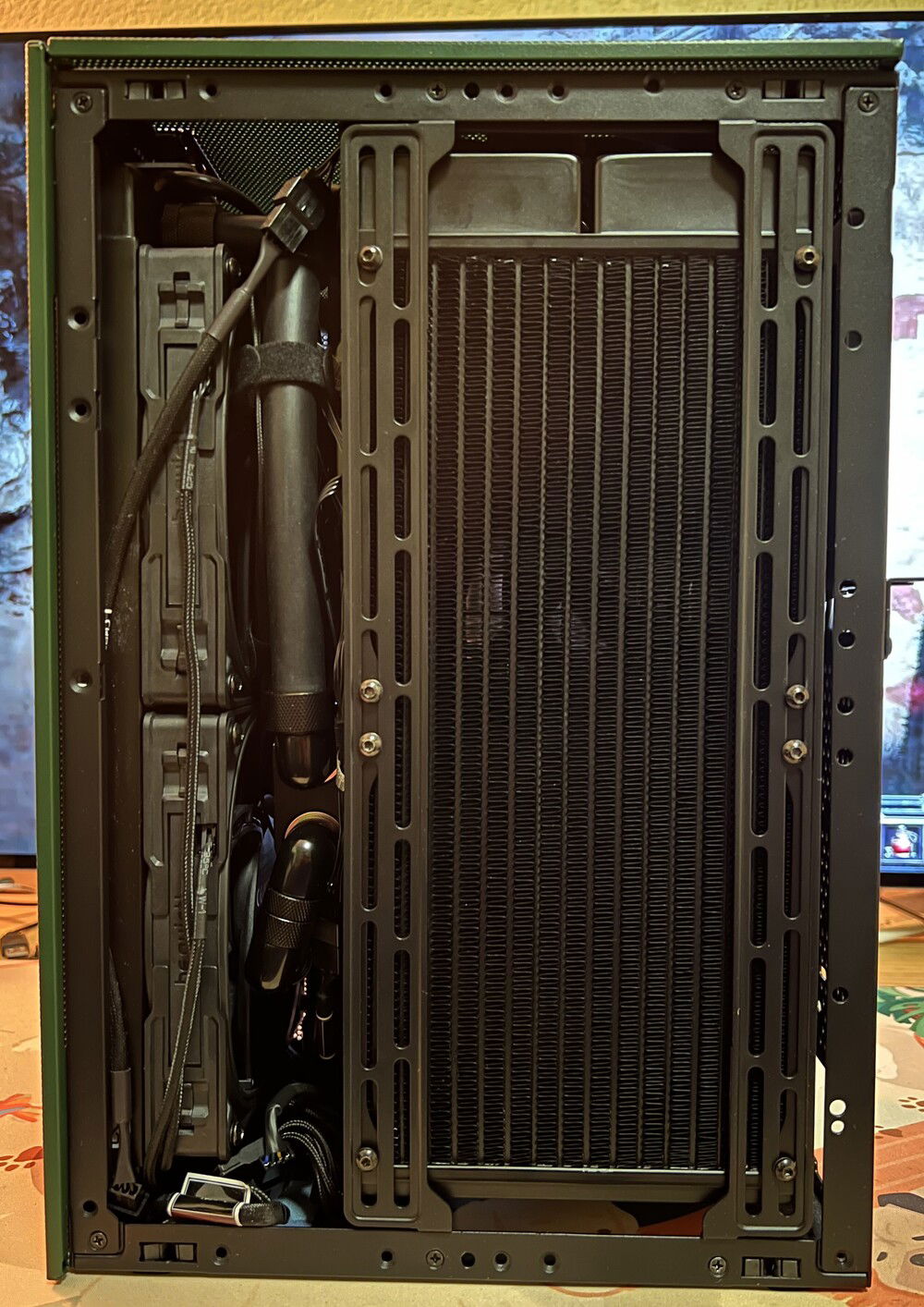 GPU side of the build. Quite cramped.
