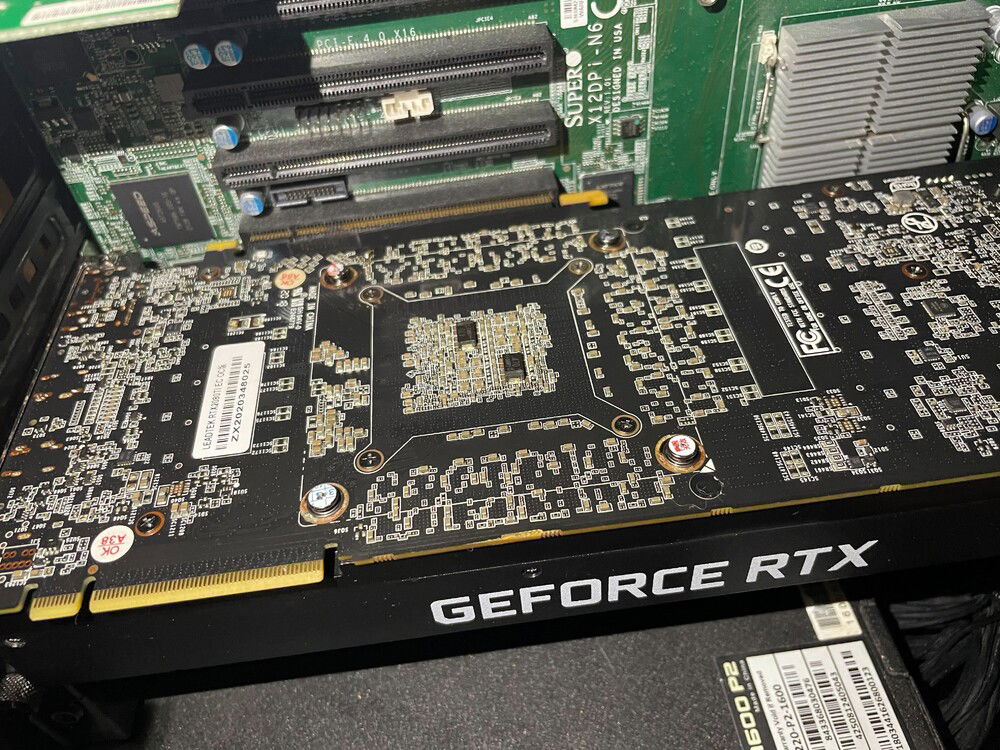 Secondary card is not fully sitted, leaving 8x in connection.