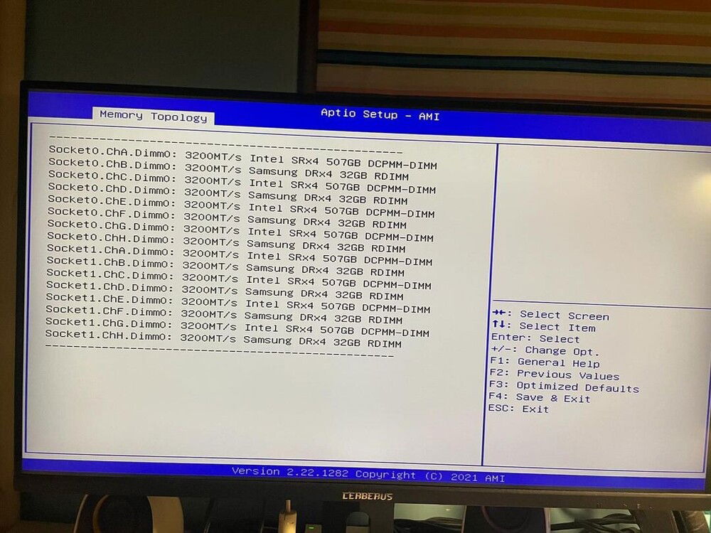 Showing 4TB of memory,
