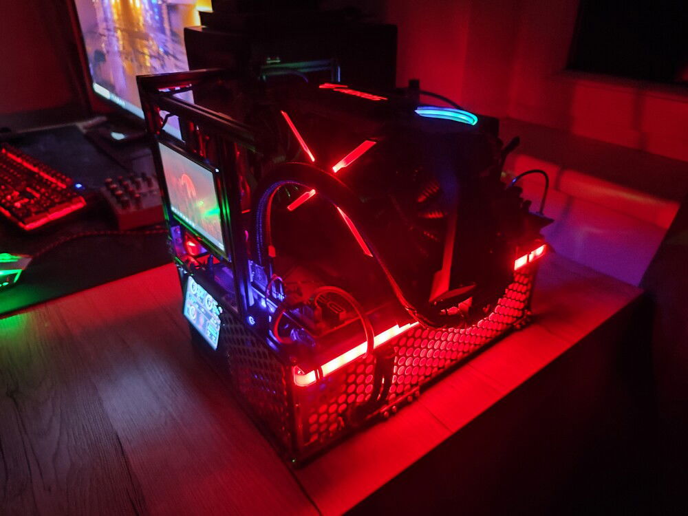 The Frankenstein, in all of it's RGB glory