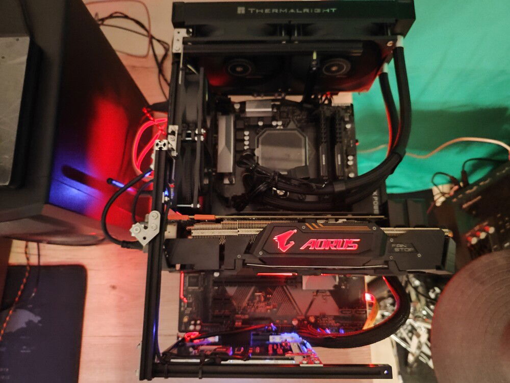 2 extra 80mm fans for better airflow (gpu backplate, motherboard, AiO rad)