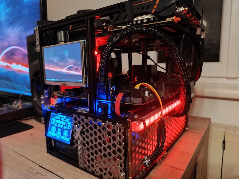 Nice airflow between the gpu/aio rad and the motherboard