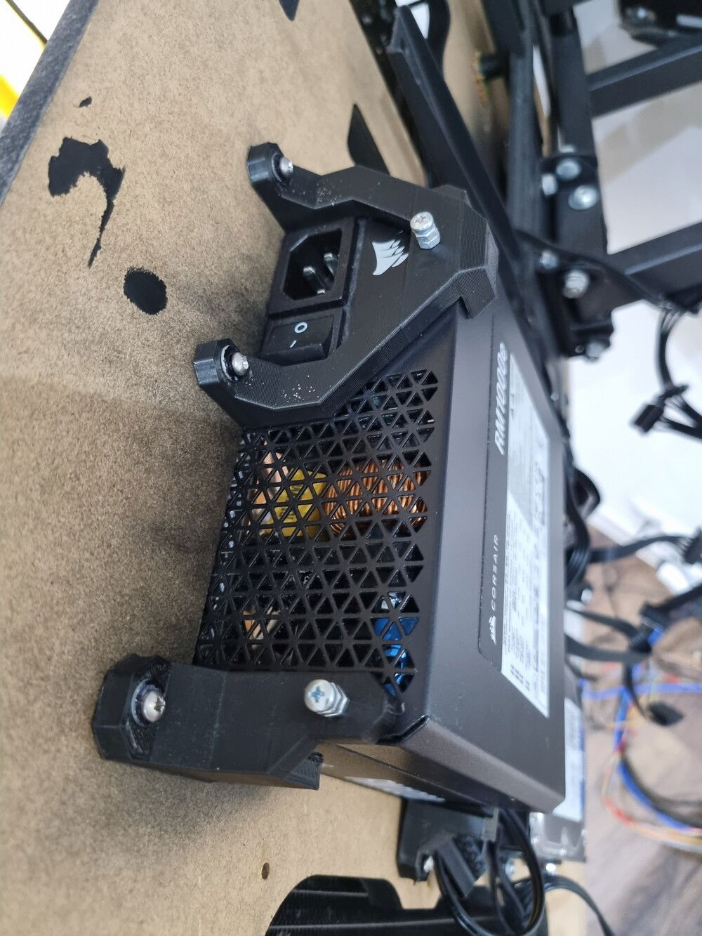 3D printed custom PSU mount
