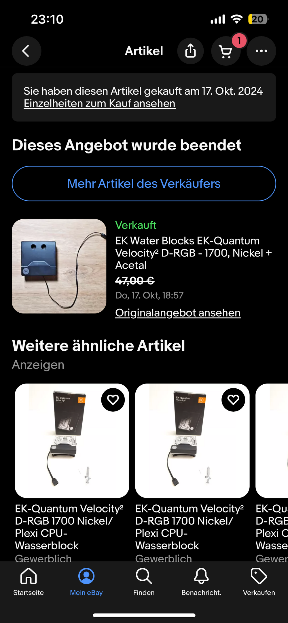 Found a 1700 EK WB Velocity CPU Block that looks nearly new.
So i sold my Bykski CPU Block for the same price i got it for.
This EK Block fits my PC much better or better to say the theme im going for