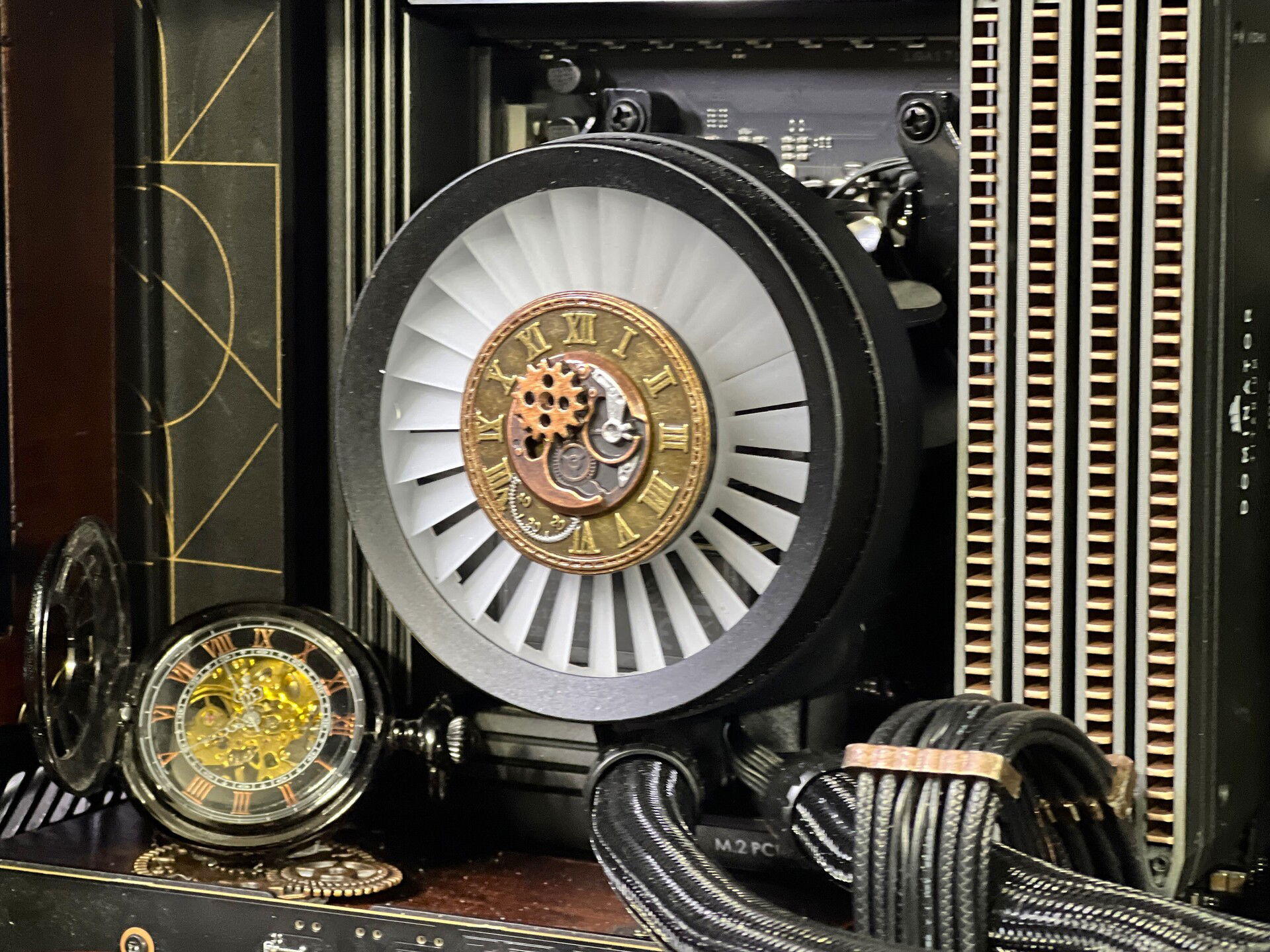 Steampunk-themed build in a Hyte Y70 » builds.gg