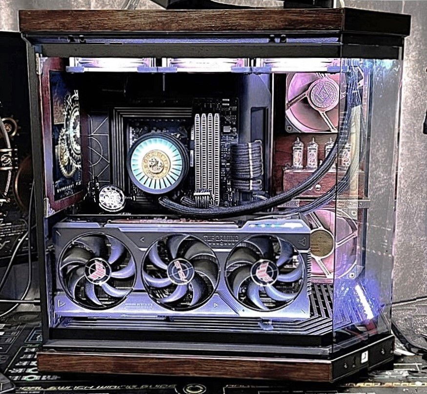 Steampunk-themed build in a Hyte Y70 » builds.gg