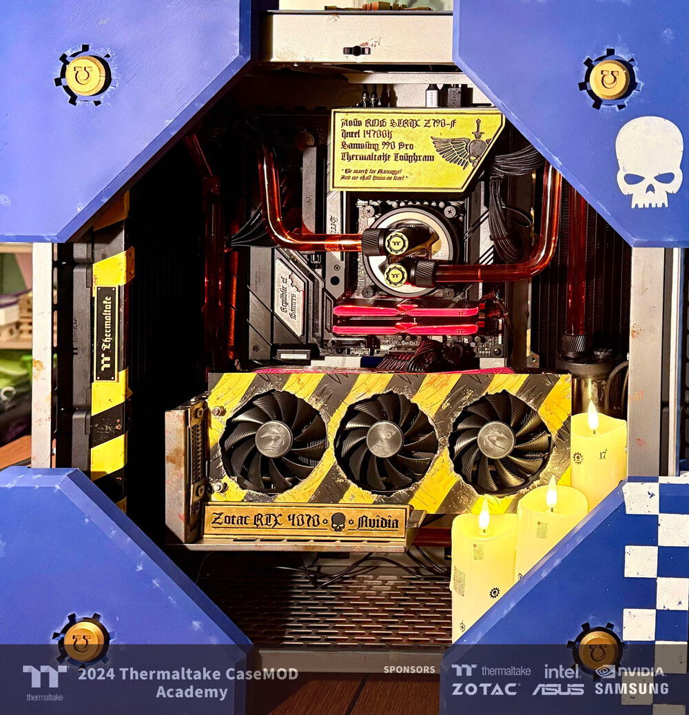 Finished case interior