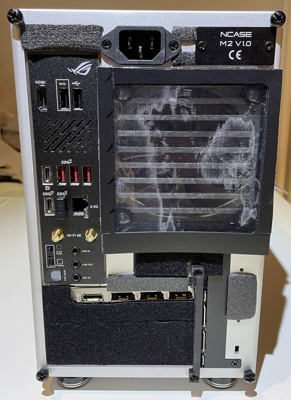 rear intake dustfilter MK-II connected with case, it holds somehow :)