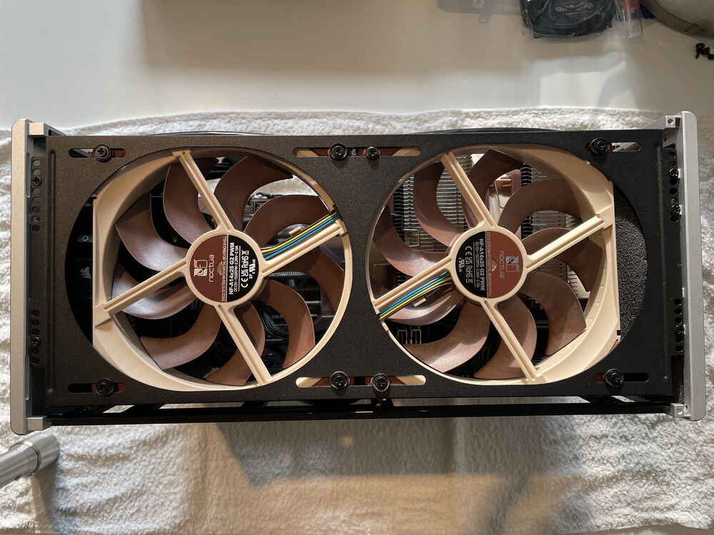 new fan-bracket fits well