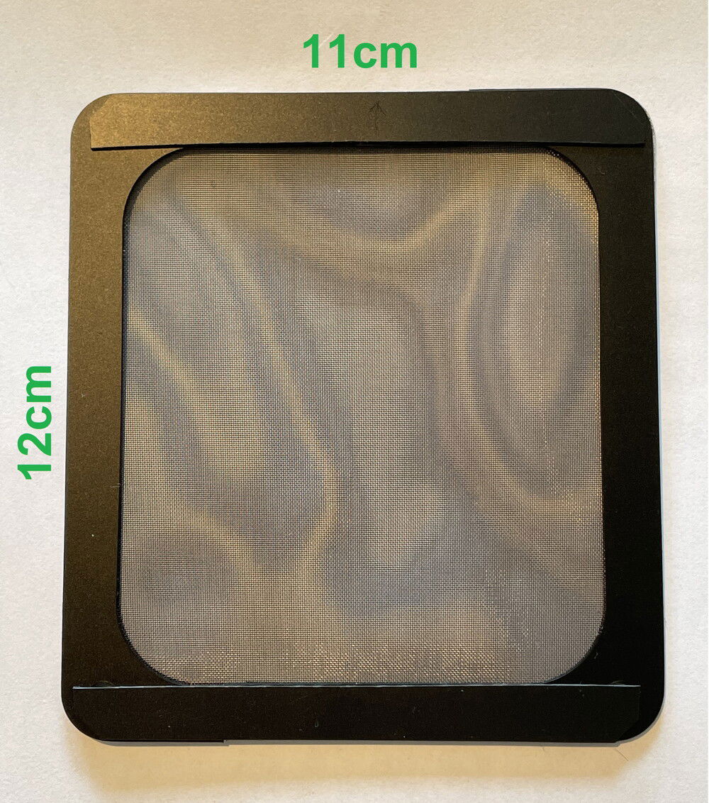adjusted dustfilter, cut down from 12cm x 12cm to 11cm x 12cm