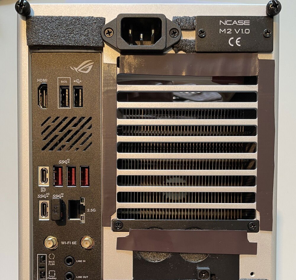 adhesive magnetic stripes - required some repositioning cause of the not so evenly magnetic field on the filter frame
