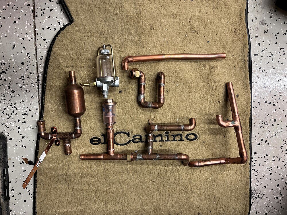 Way too complicate and it was starting to become an issue routing. Also for every connection is an opportunity to leak, and so it did. Then the cleaning and crappy solder joints, it just started to look like a still in the back country using any and everything.  It was not the clean build I was looking for.