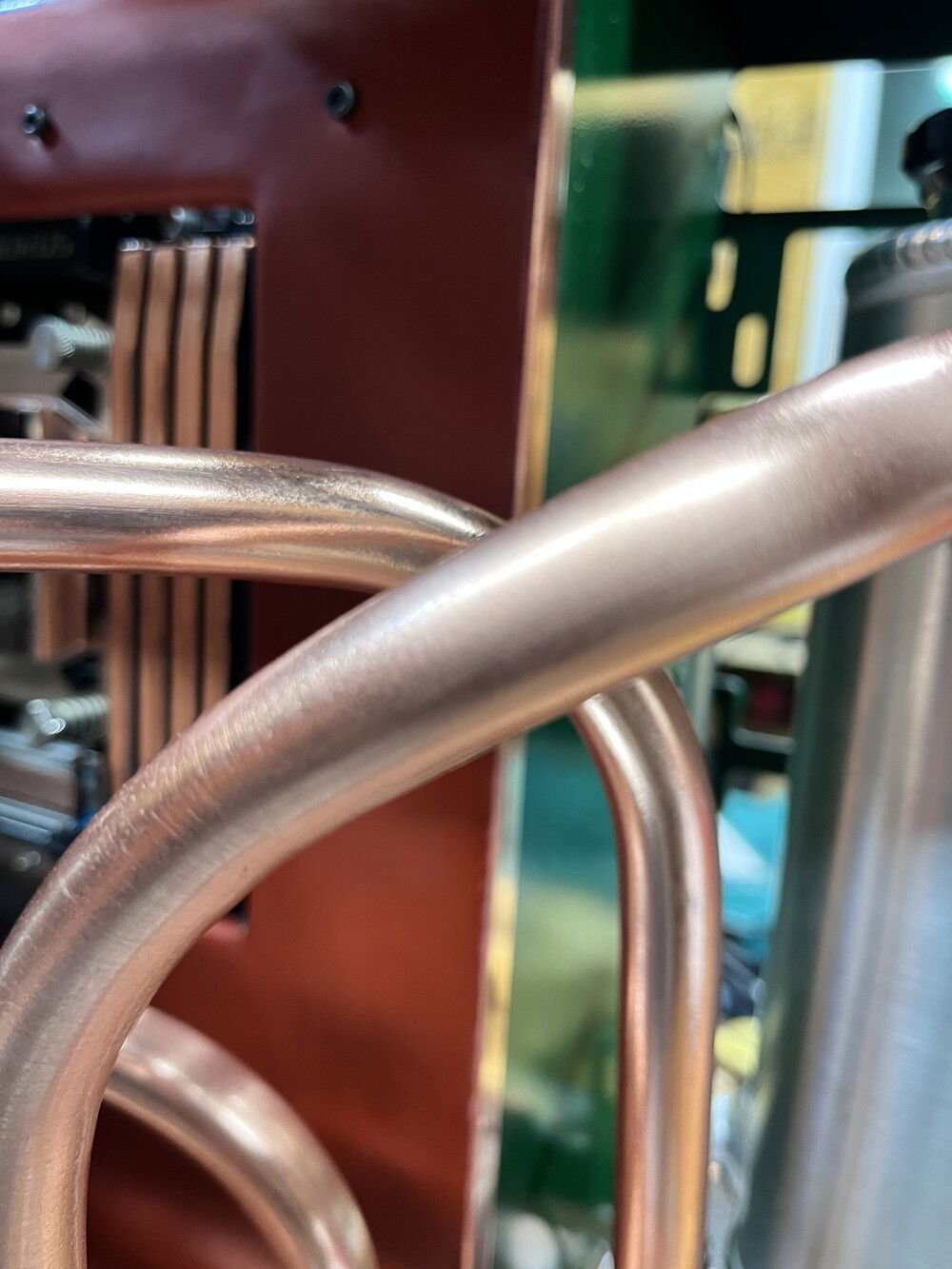 Bending was a mind bender.  40 ft of copper tubing is now waiting to be melted for another project.  I purchased $300 worth of bending gear and still a bit unhappy.  Next time I think I will build a bender on my table using blocks etc...