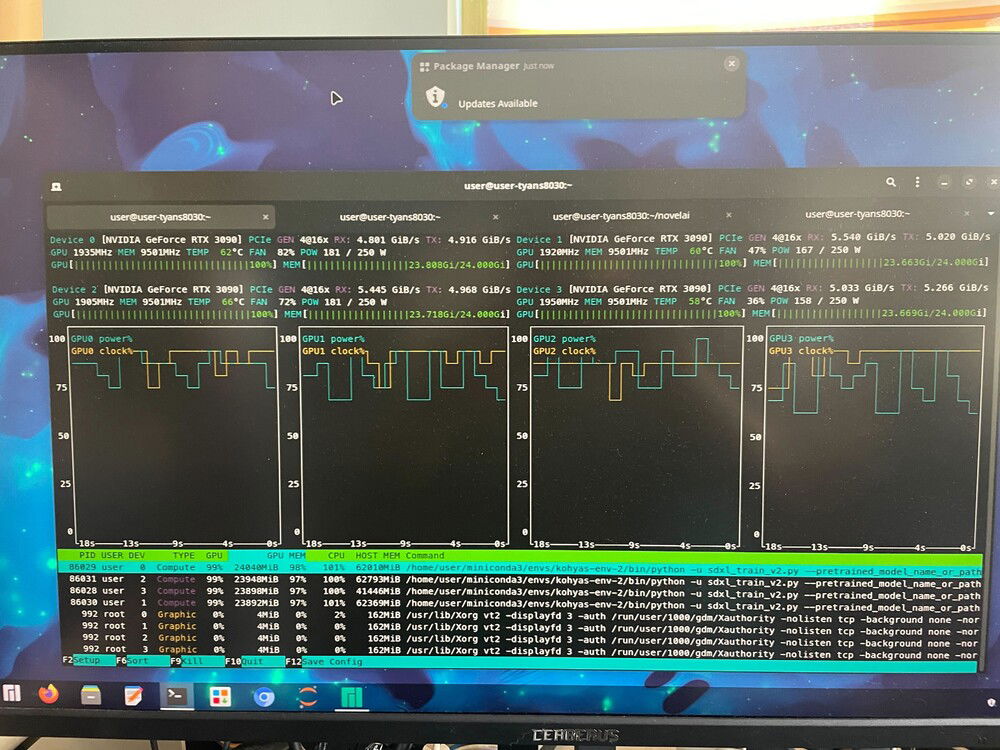 (v2) Finetune in progress (nvtop).