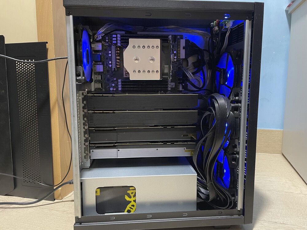 (V3) Machine on (side view).