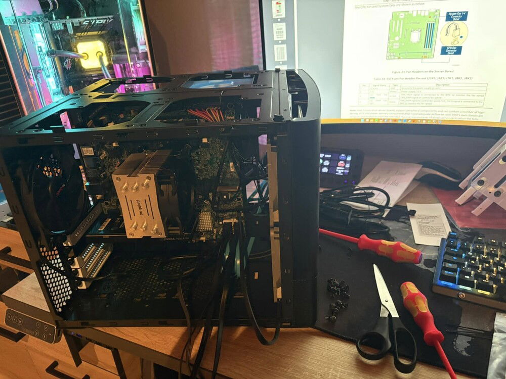 During the build process