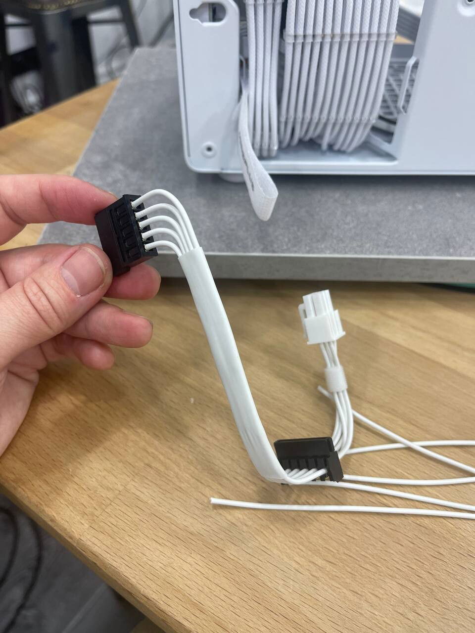 Some cablework: SATA power for fans