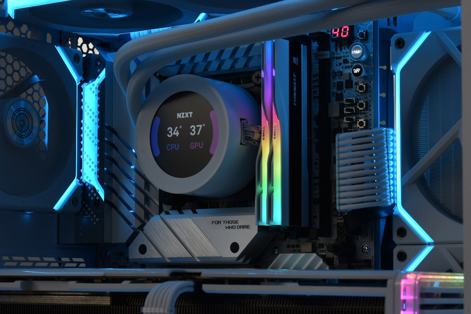 Compact AIO-cooled white PC: 14900K, 4080, some custom work » builds.gg