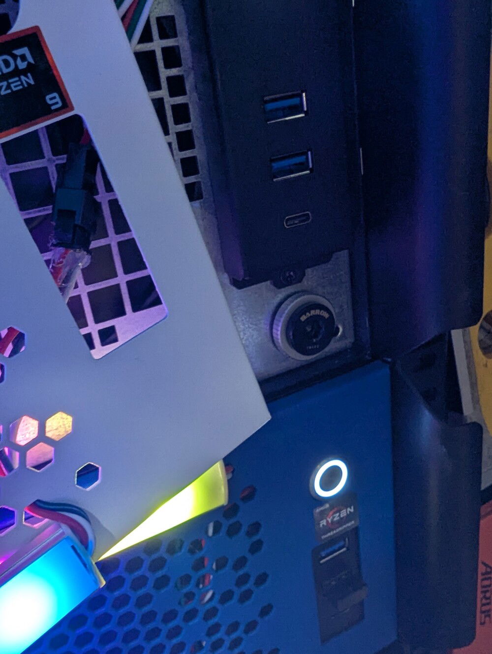 Drilled out a hole for a drainport. The front grill does not touch this. Measure 3 times people.