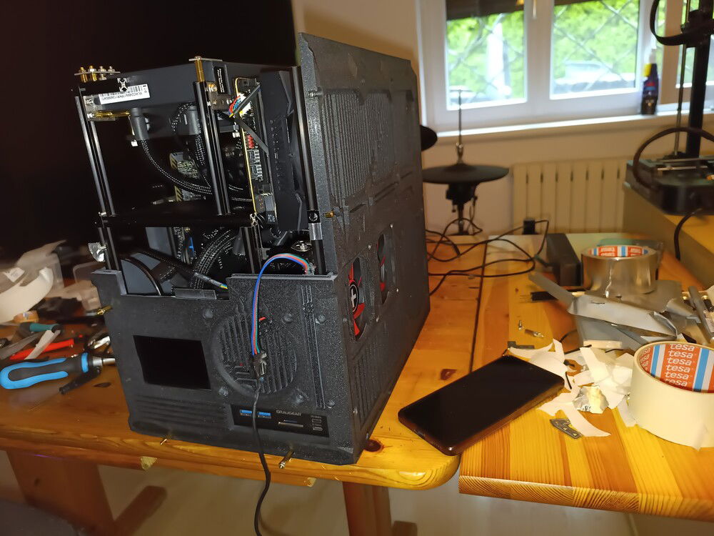 The front is getting installed