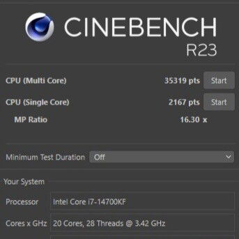 Cinebench R23 scores