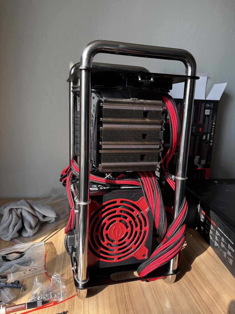 The goal was to make the cables look like muscle or “sinews”