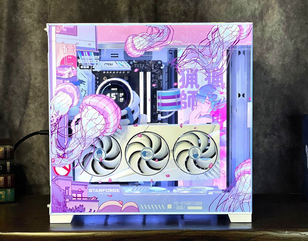 GPU was torn down and painted white. Thermal paste was replaced with PTM7950.