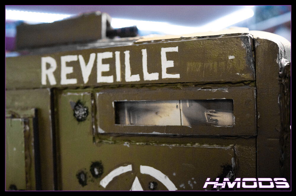 i went to a tank museum near my home and got to take photos of the inside of an old wwii tank, so the idea is that you're looking into the tank through the periscopes. almost like looking back in time.