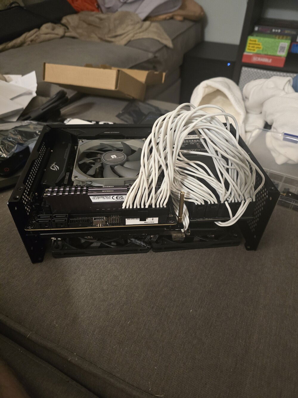 PSU modular cables, this PSU was a breeze to wire manage, even in such a tight space. Having a modular PSU is a must for every build for me going forward.