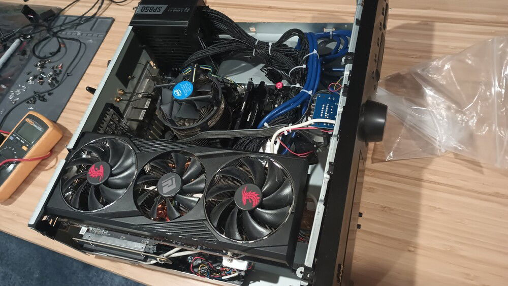 Parts assembled in case