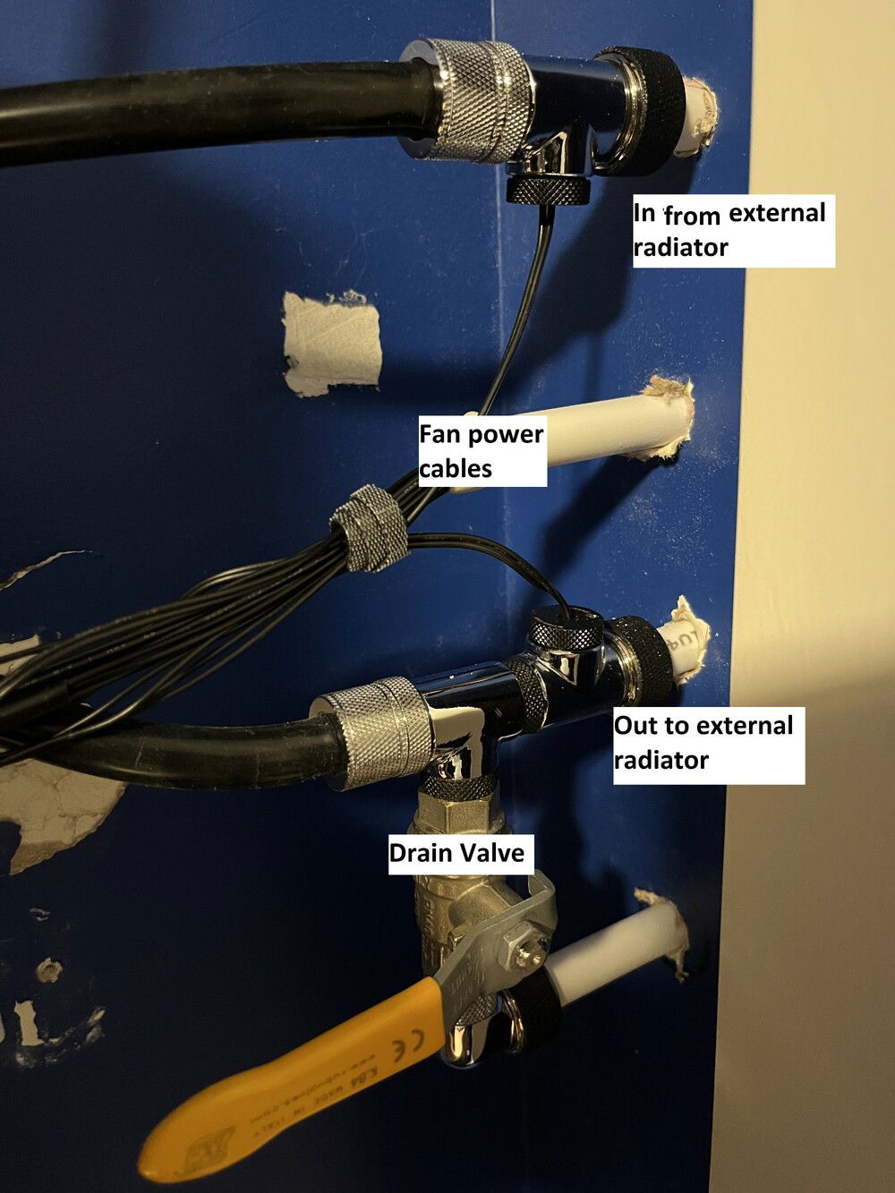 This is where the inside pipes are connected to the outside.