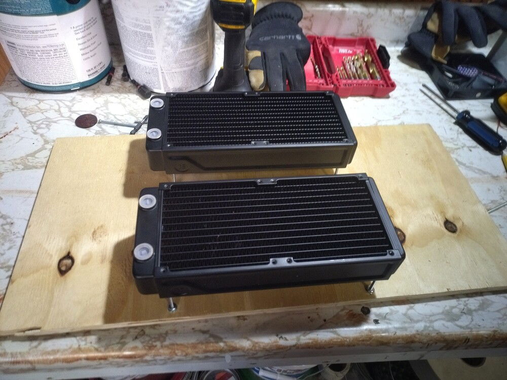 Prepping the outdoor radiators