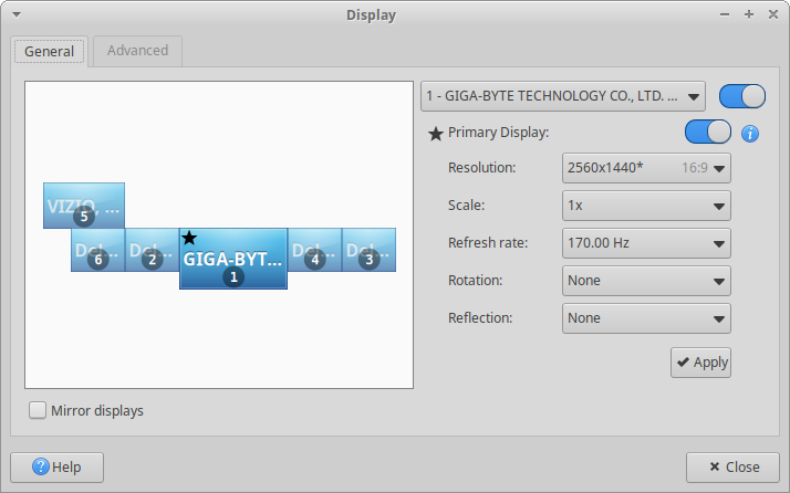 Monitor arrangement in the OS